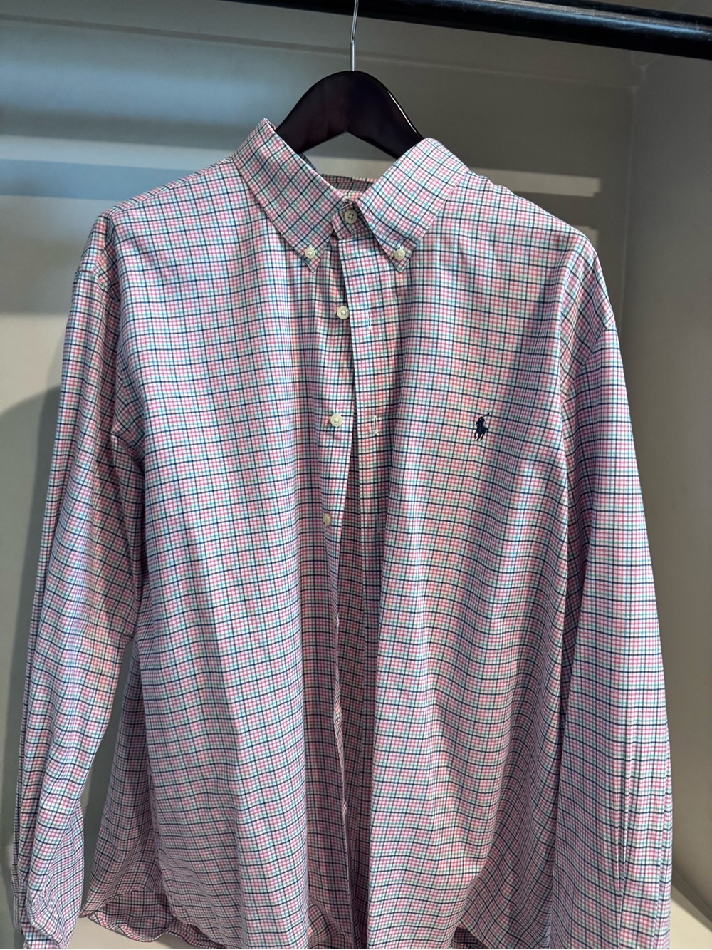 Ralph Lauren Pink and Blue Plaid Button-Down